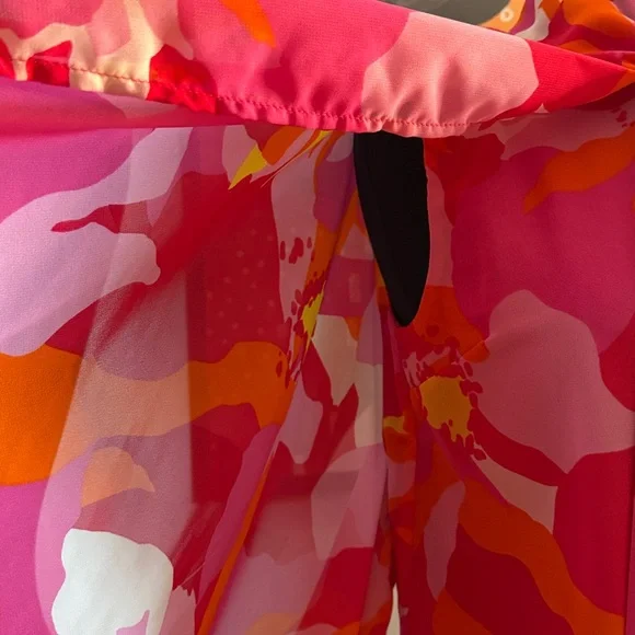 Vibrant Pink, Yellow, and Orange Blouse - Picture 3 of 7